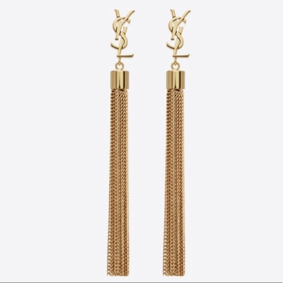 Yves Saint Laurent Jewelry - YSL Dangly Gold Earrings